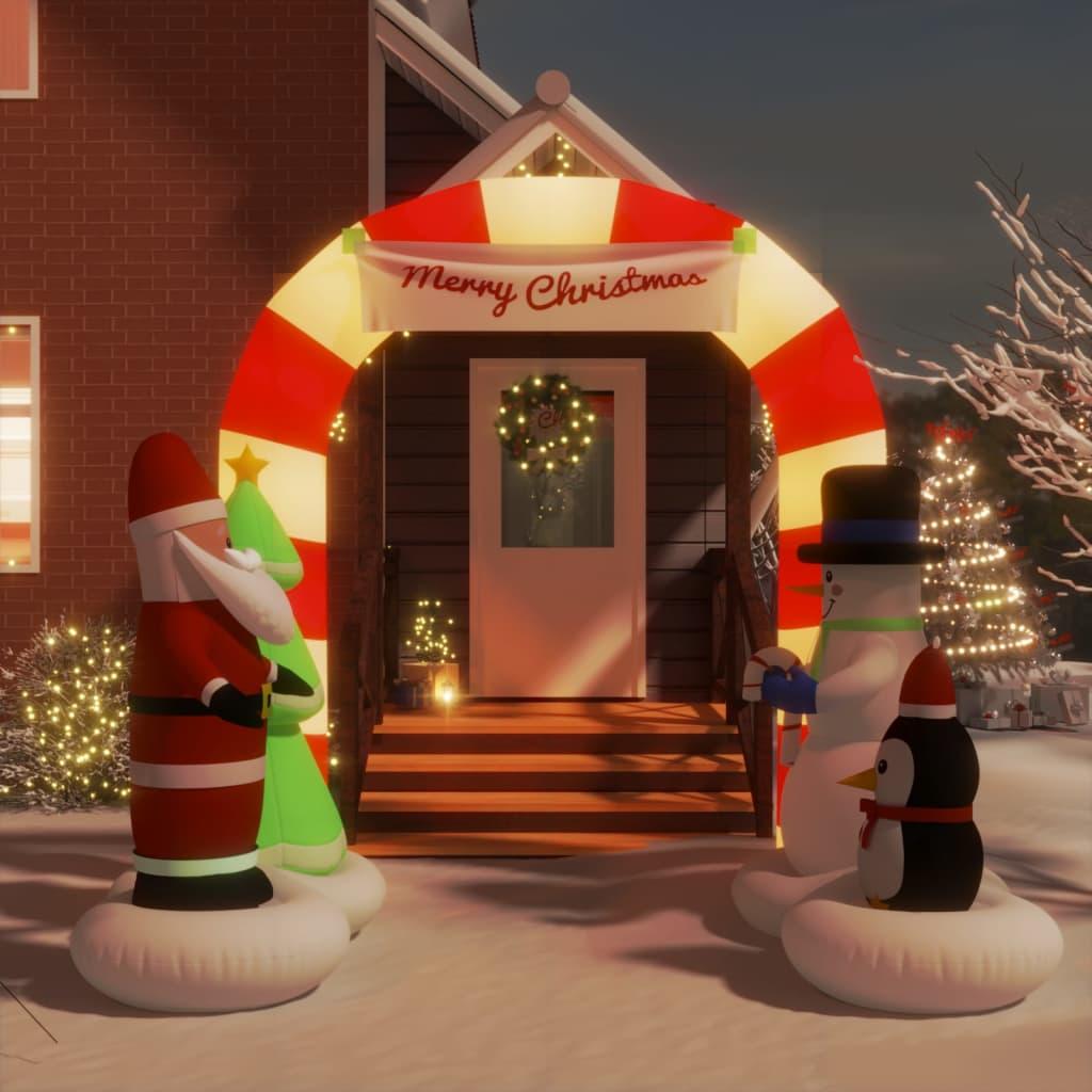 Christmas Inflatable Santa & Snowman Arch Gate LED 102.4" at Set Shop and Smile