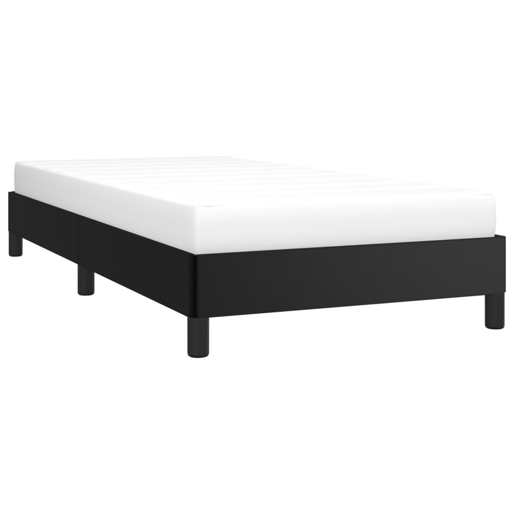 Bed Frame Black 39.4"x74.8" Twin Faux Leather at Set Shop and Smile