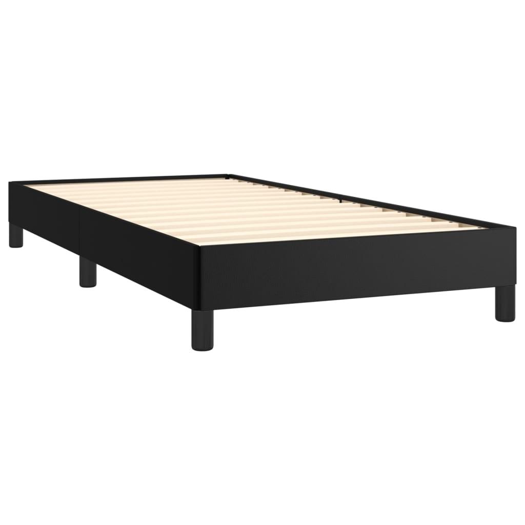 Bed Frame Black 39.4"x74.8" Twin Faux Leather at Set Shop and Smile