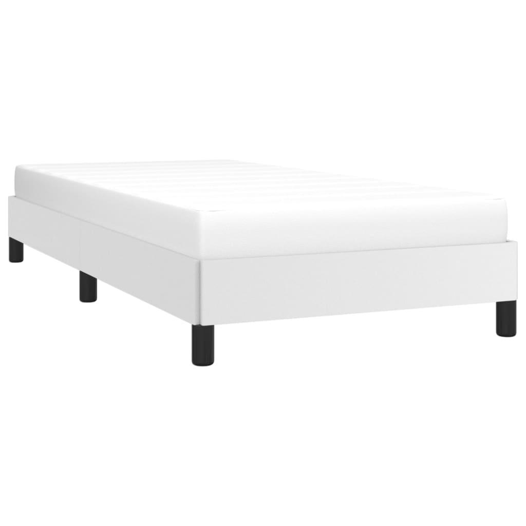 Bed Frame White 39.4"x79.9" Twin XL Faux Leather at Set Shop and Smile