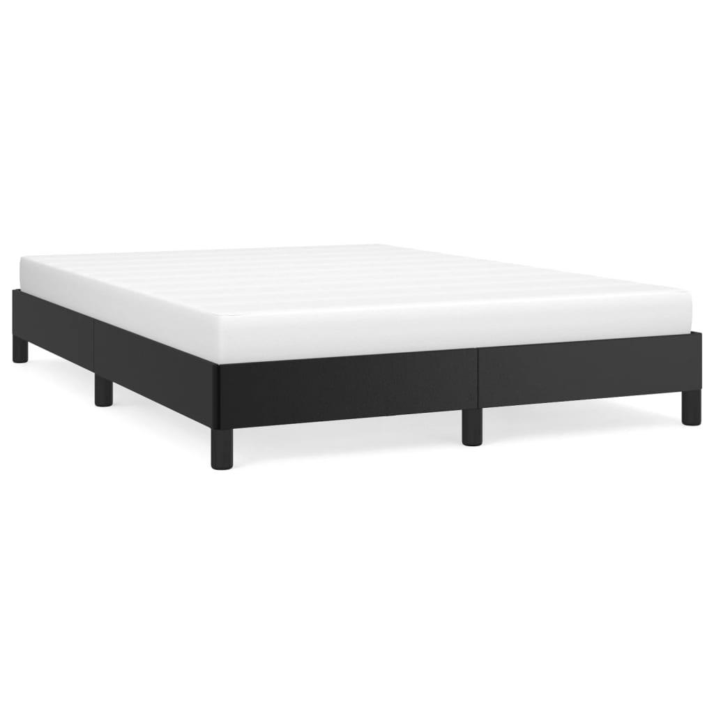Bed Frame Black 53.9"x74.8" Full Faux Leather at Set Shop and Smile