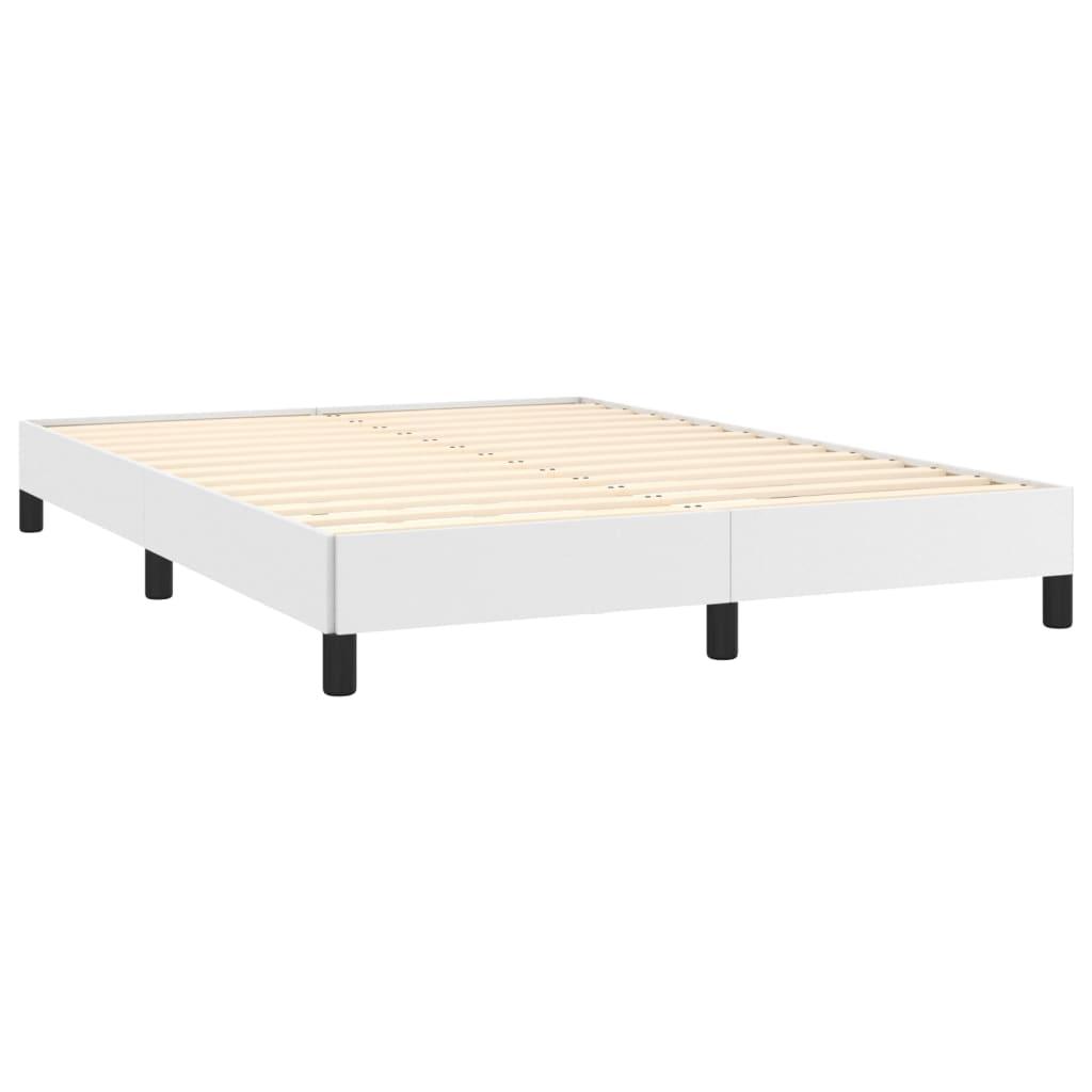 Bed Frame White 53.9"x74.8" Full Faux Leather at Set Shop and Smile