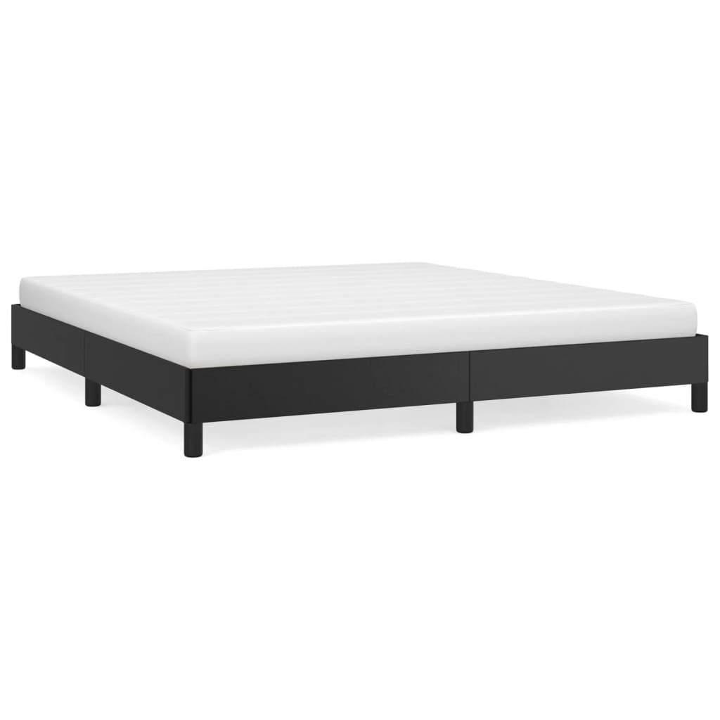 Bed Frame Black 76"x79.9" King Faux Leather at Set Shop and Smile