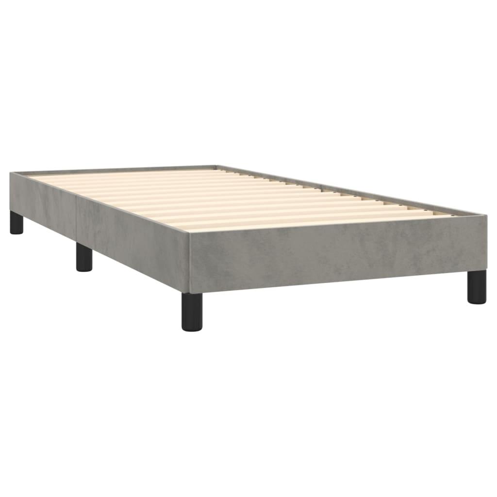 Bed Frame Light Gray 39.4"x79.9" Twin XL Velvet at Set Shop and Smile