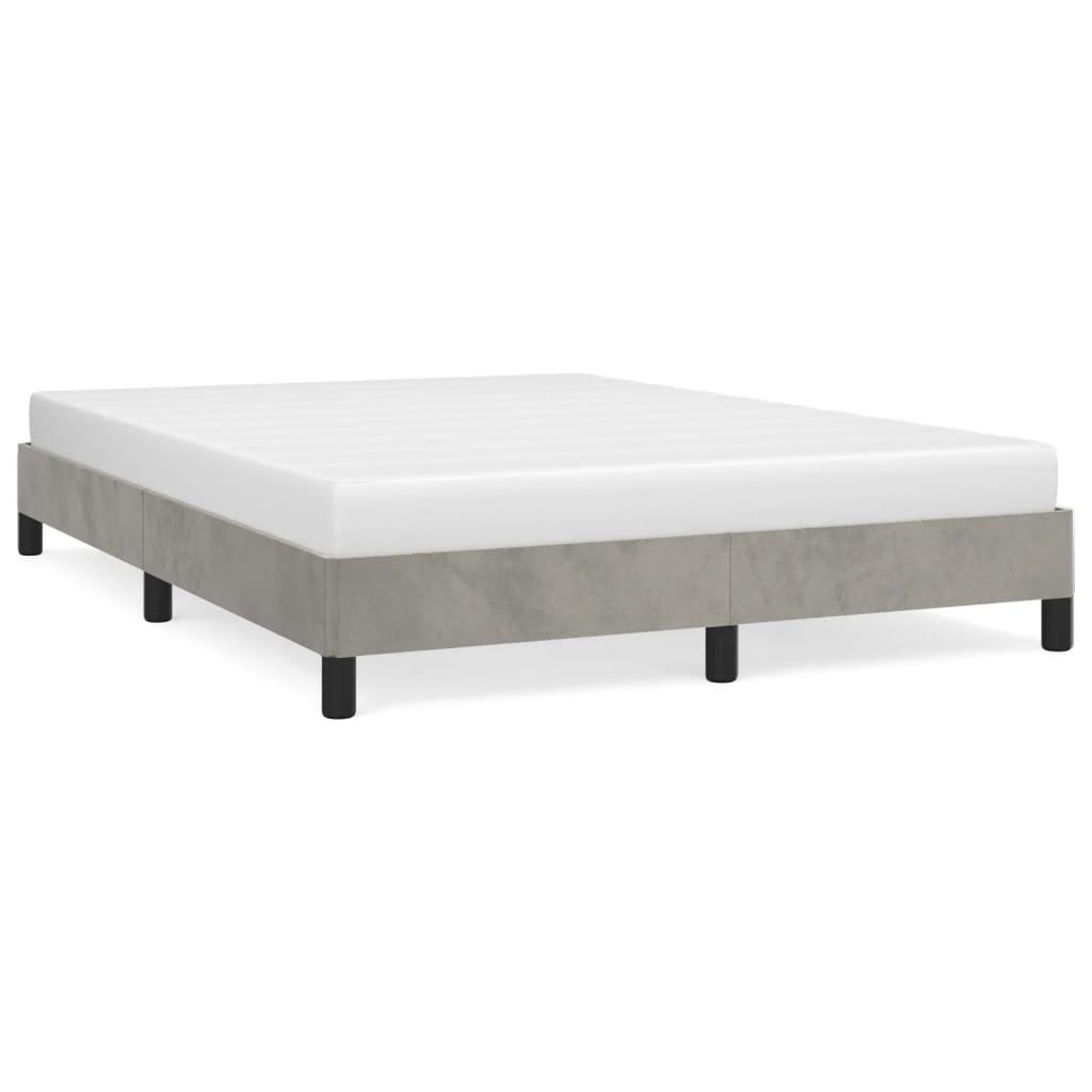 Bed Frame Light Gray 53.9"x74.8" Full Velvet at Set Shop and Smile