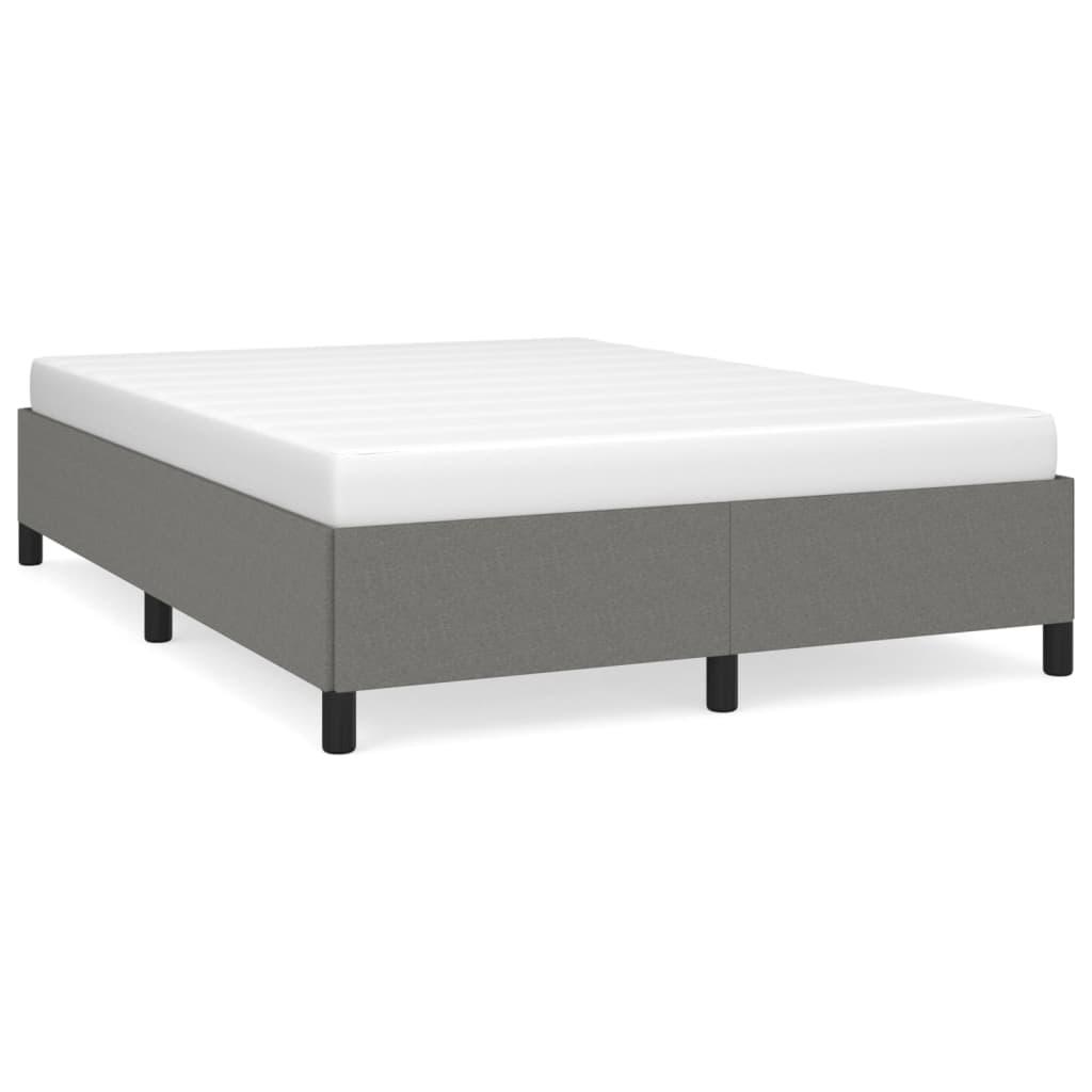 Bed Frame Dark Gray 53.9"x74.8" Fabric at Set Shop and Smile