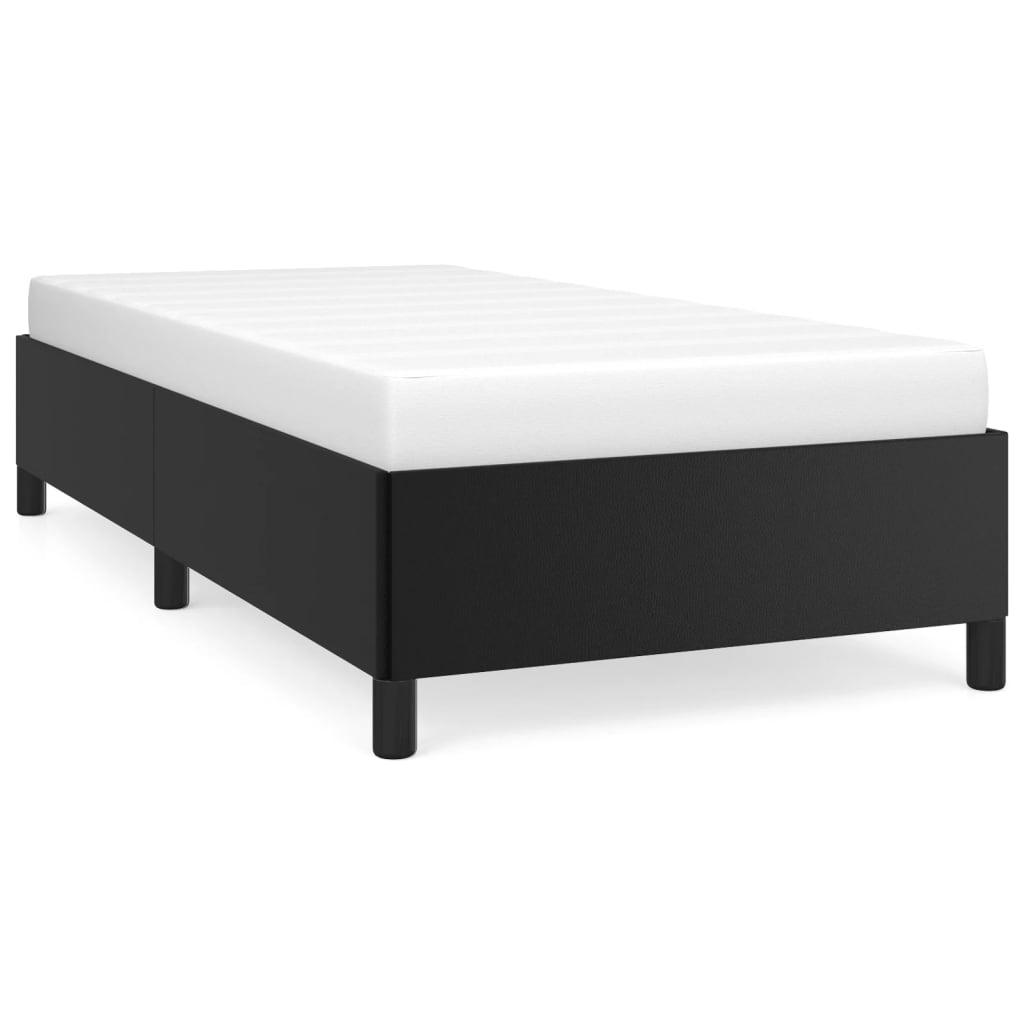 Bed Frame Black 39.4"x79.9" Twin XL Faux Leather at Set Shop and Smile