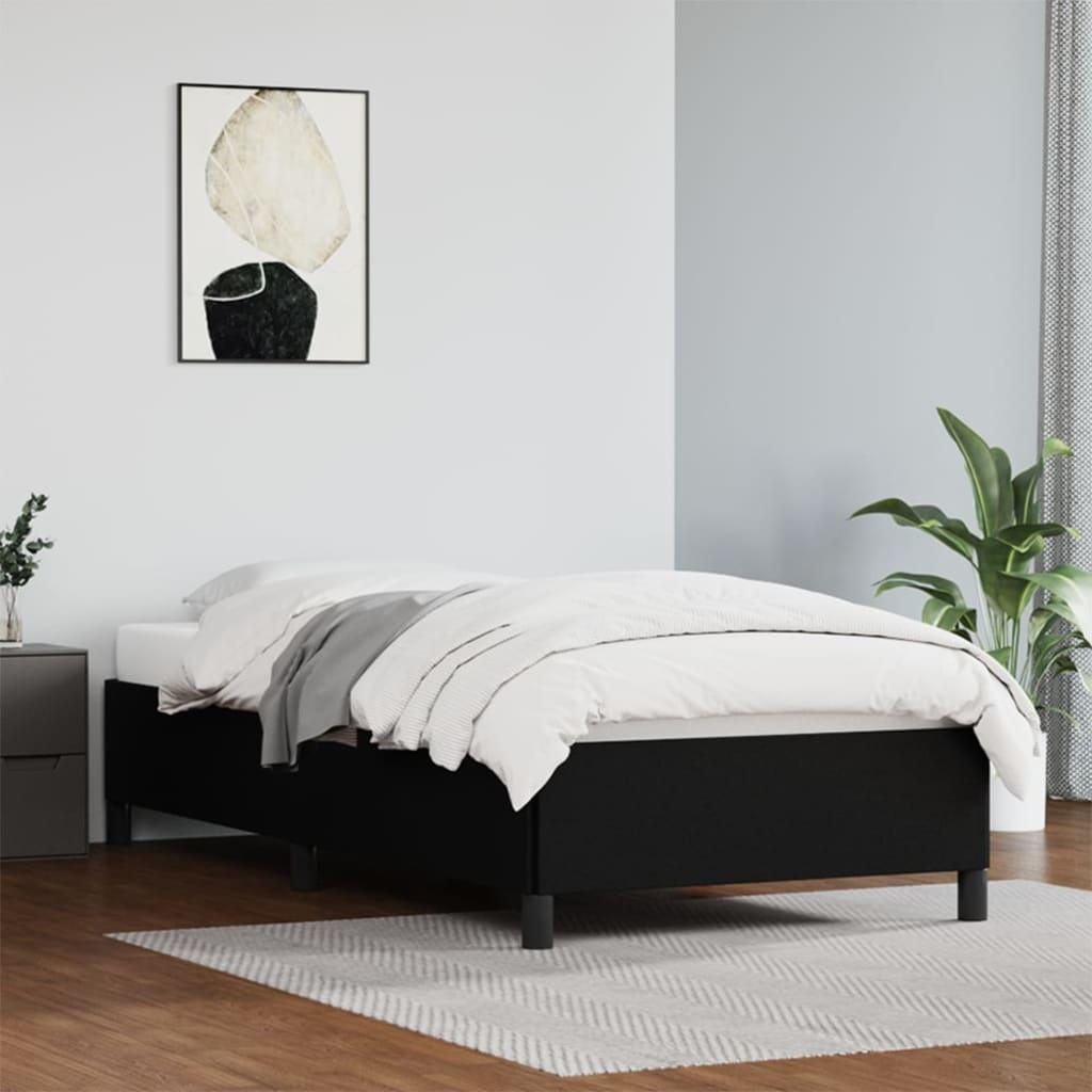 Bed Frame Black 39.4"x79.9" Twin XL Faux Leather at Set Shop and Smile