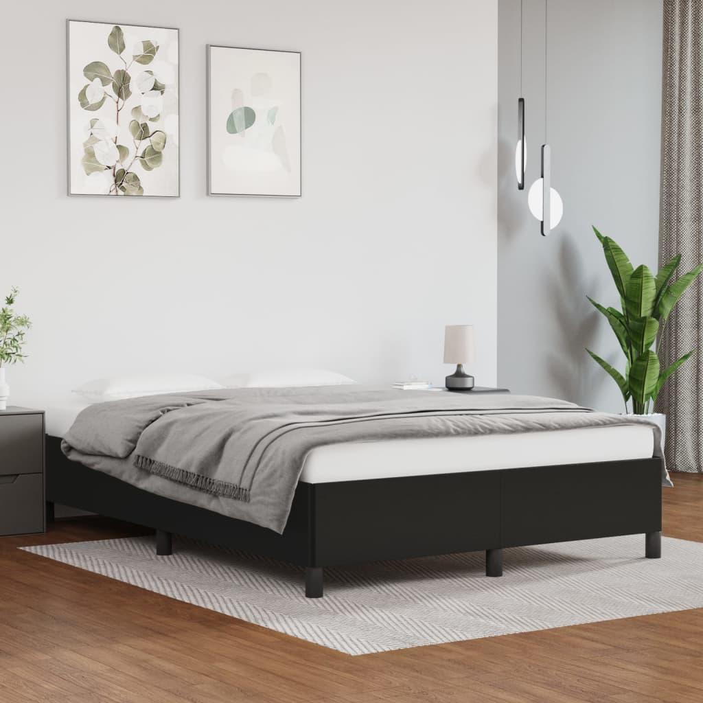 Bed Frame Black 53.9"x74.8" Faux Leather at Set Shop and Smile
