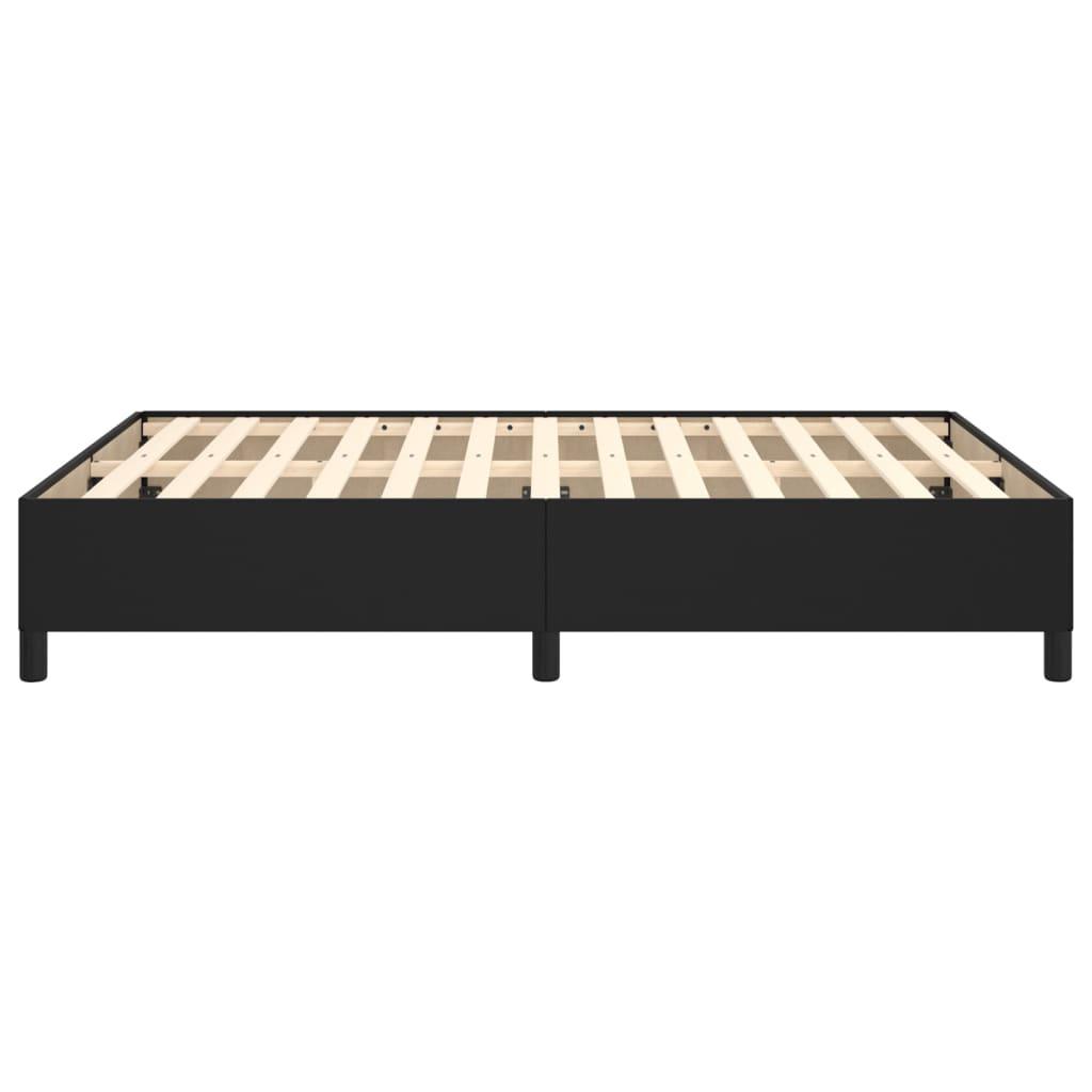 Bed Frame Black 59.8"x79.9" Queen Faux Leather at Set Shop and Smile