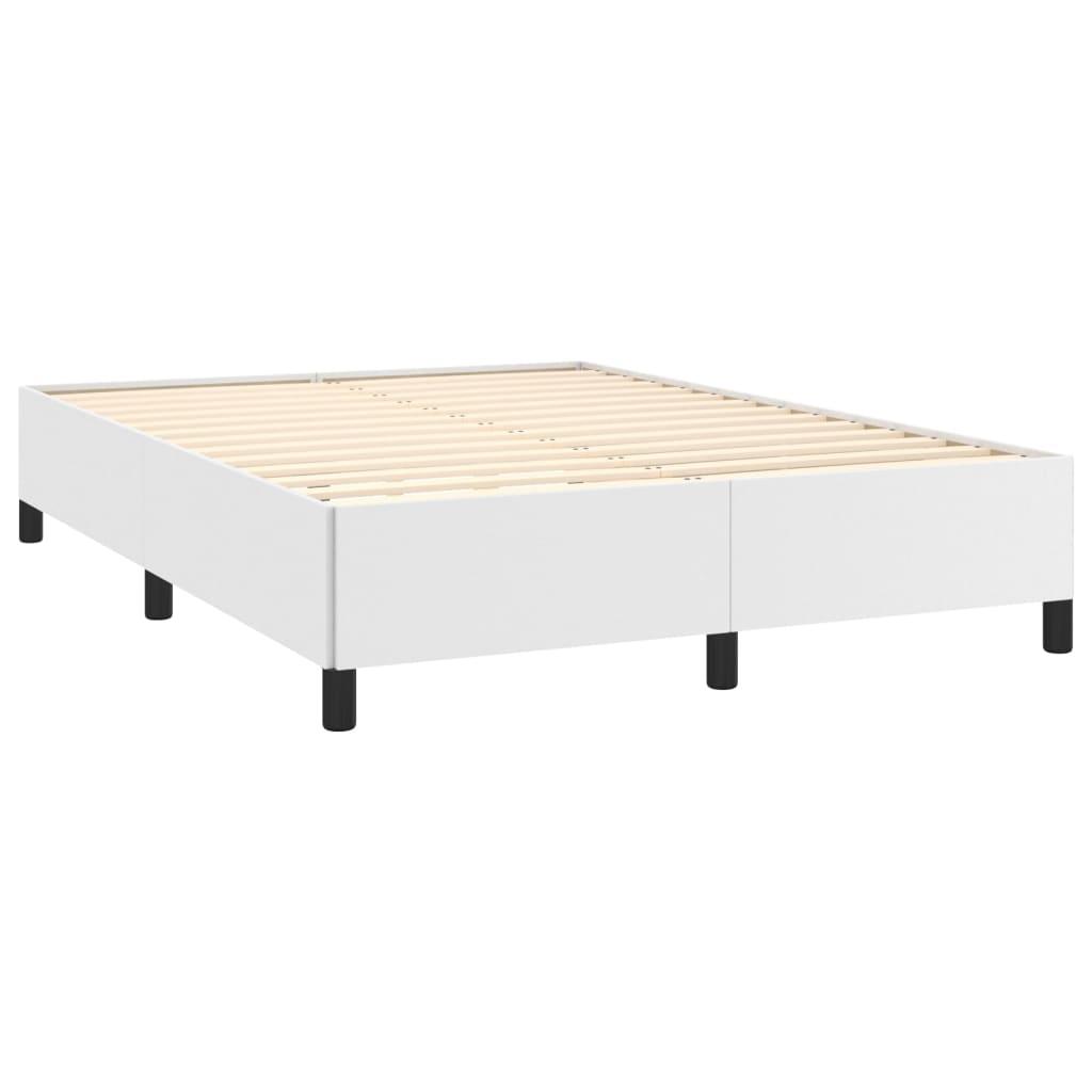 Bed Frame White 59.8"x79.9" Queen Faux Leather at Set Shop and Smile