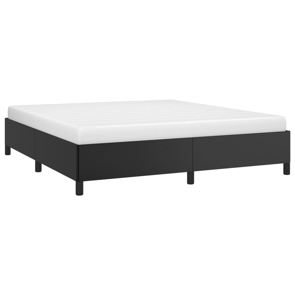 Bed Frame Black 76"x79.9" King Faux Leather at Set Shop and Smile