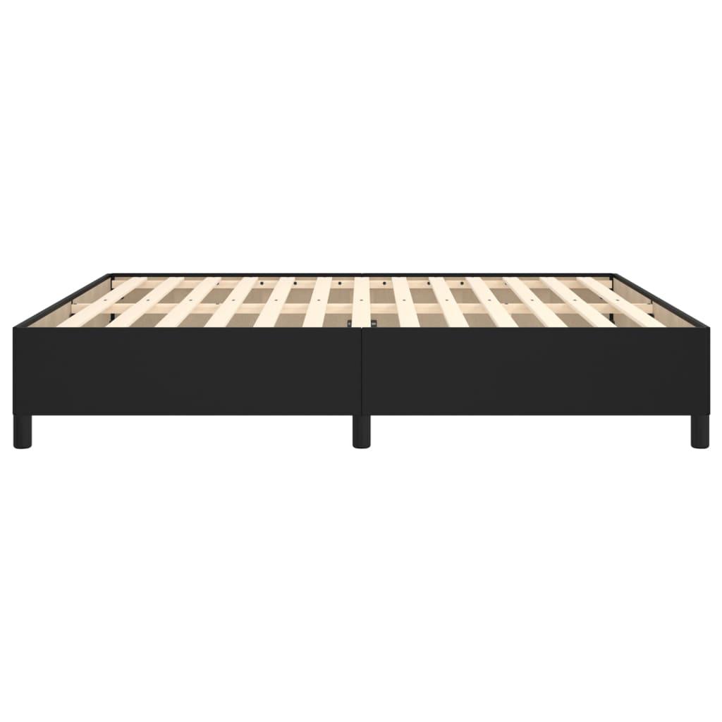 Bed Frame Black 76"x79.9" King Faux Leather at Set Shop and Smile