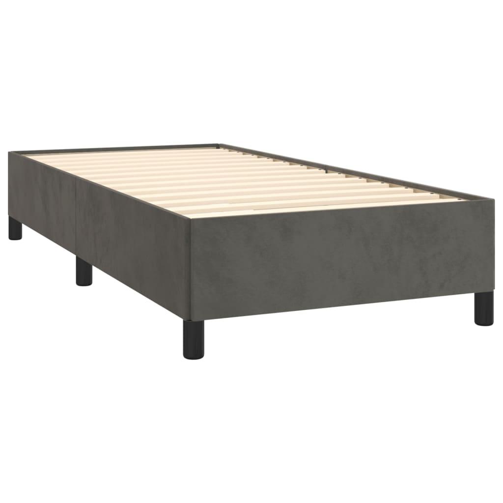 Bed Frame Dark Gray 39.4"x79.9" Twin XL Velvet at Set Shop and Smile
