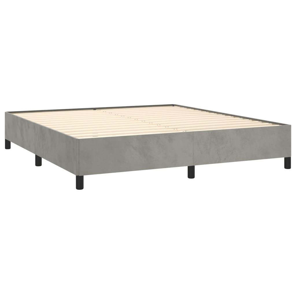 Bed Frame Light Gray 72"x83.9" California King Velvet at Set Shop and Smile