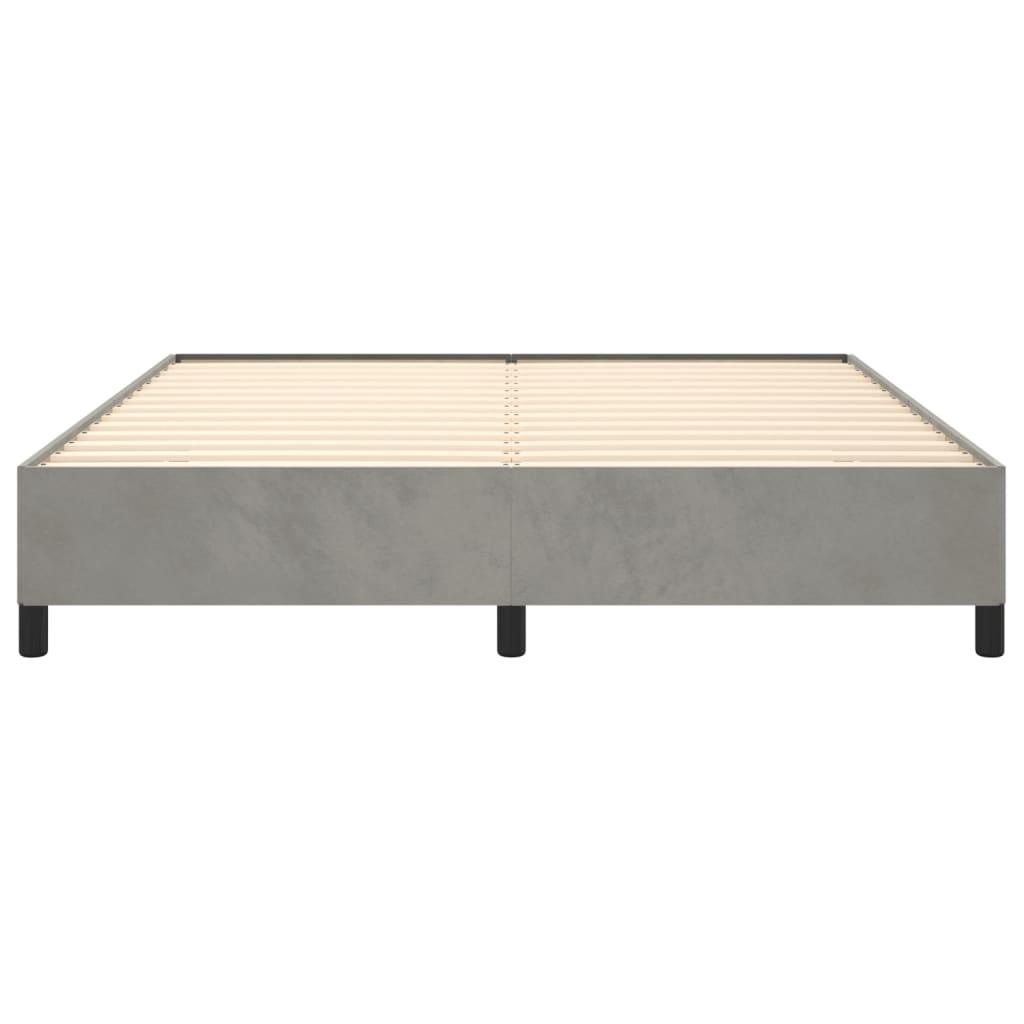 Bed Frame Light Gray 72"x83.9" California King Velvet at Set Shop and Smile