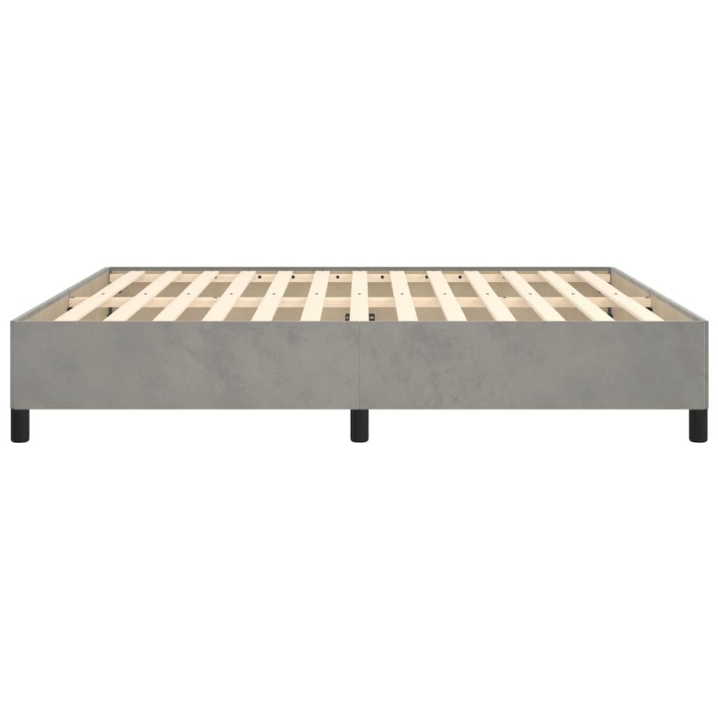 Bed Frame Light Gray 72"x83.9" California King Velvet at Set Shop and Smile
