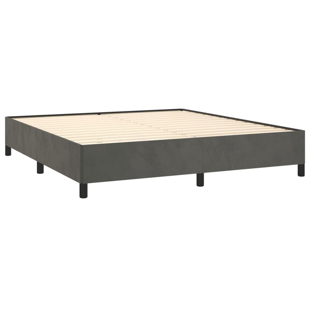 Bed Frame Dark Gray 72"x83.9" California King Velvet at Set Shop and Smile