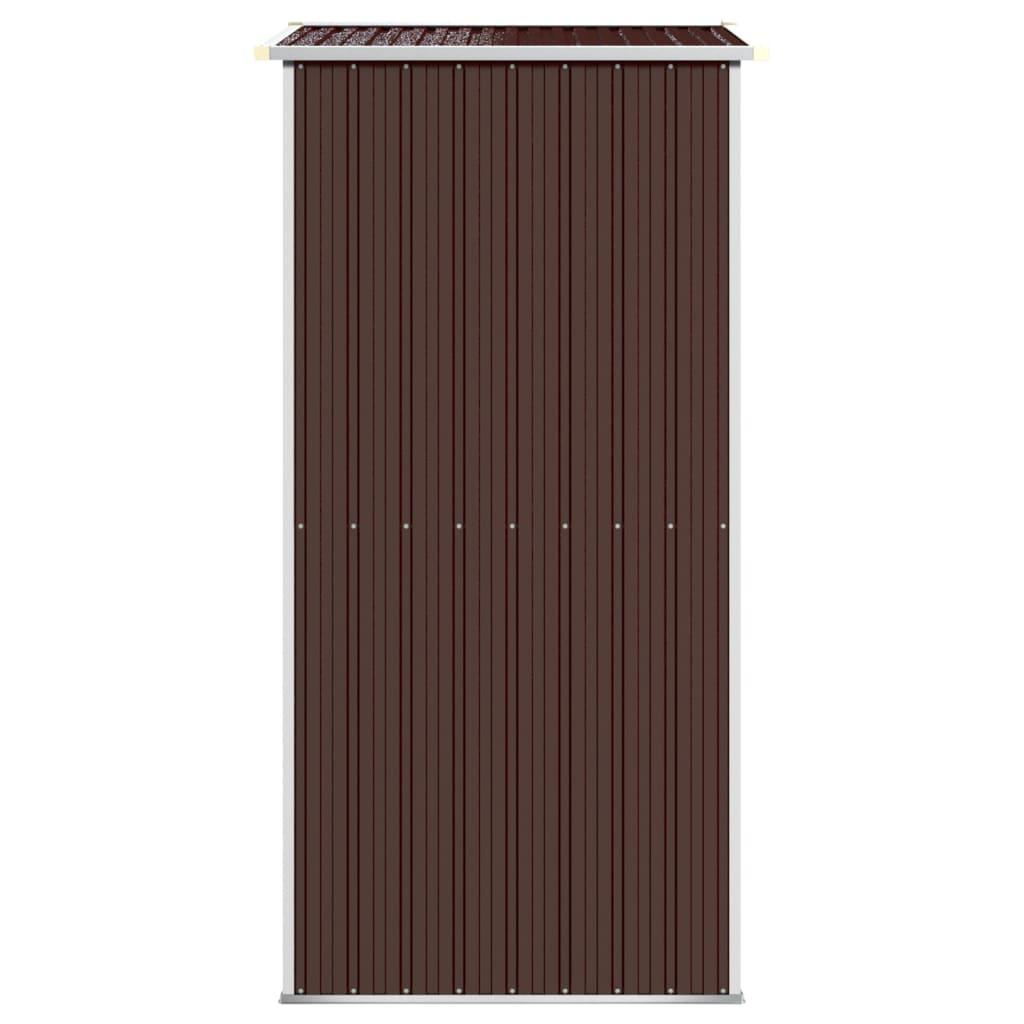 Garden Shed Dark Brown 75.6"x42.5"x87.8" Galvanized Steel at Set Shop and Smile