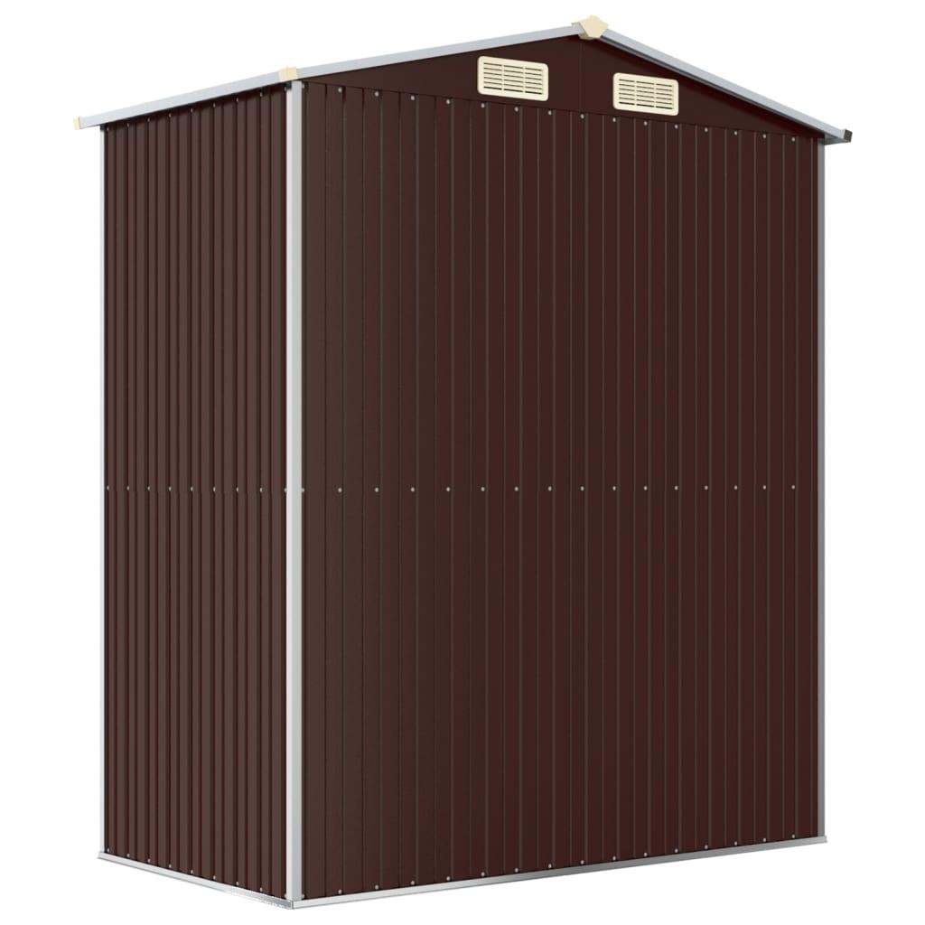 Garden Shed Dark Brown 75.6"x42.5"x87.8" Galvanized Steel at Set Shop and Smile