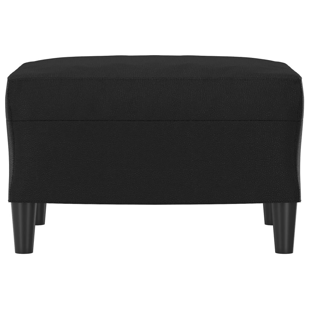 Footstool Black 23.6"x19.7"x16.1" Faux Leather at Set Shop and Smile