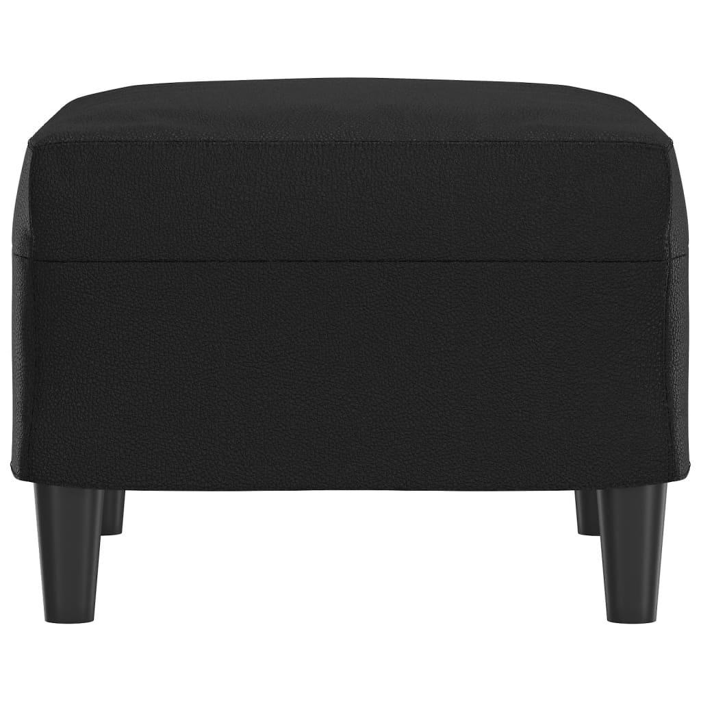 Footstool Black 23.6"x19.7"x16.1" Faux Leather at Set Shop and Smile