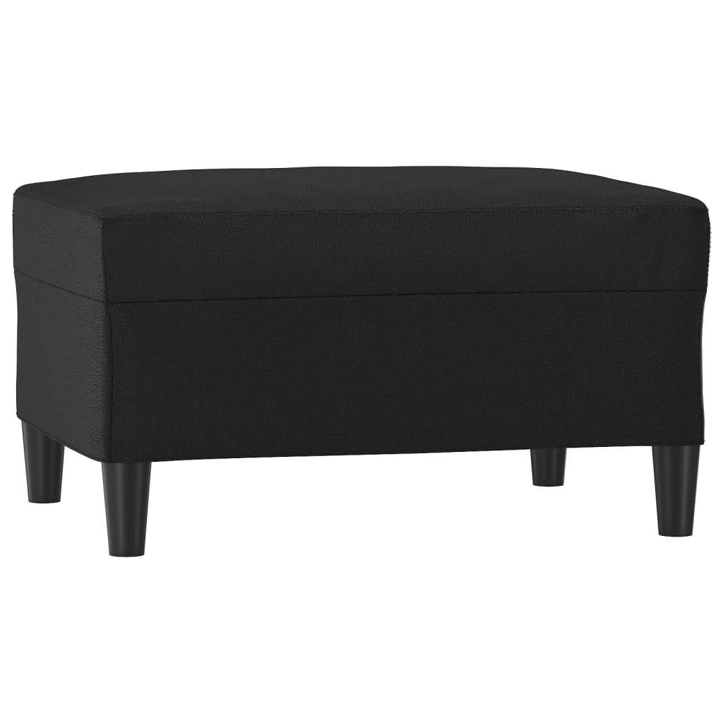 Footstool Black 27.6"x21.7"x16.1" Faux Leather at Set Shop and Smile