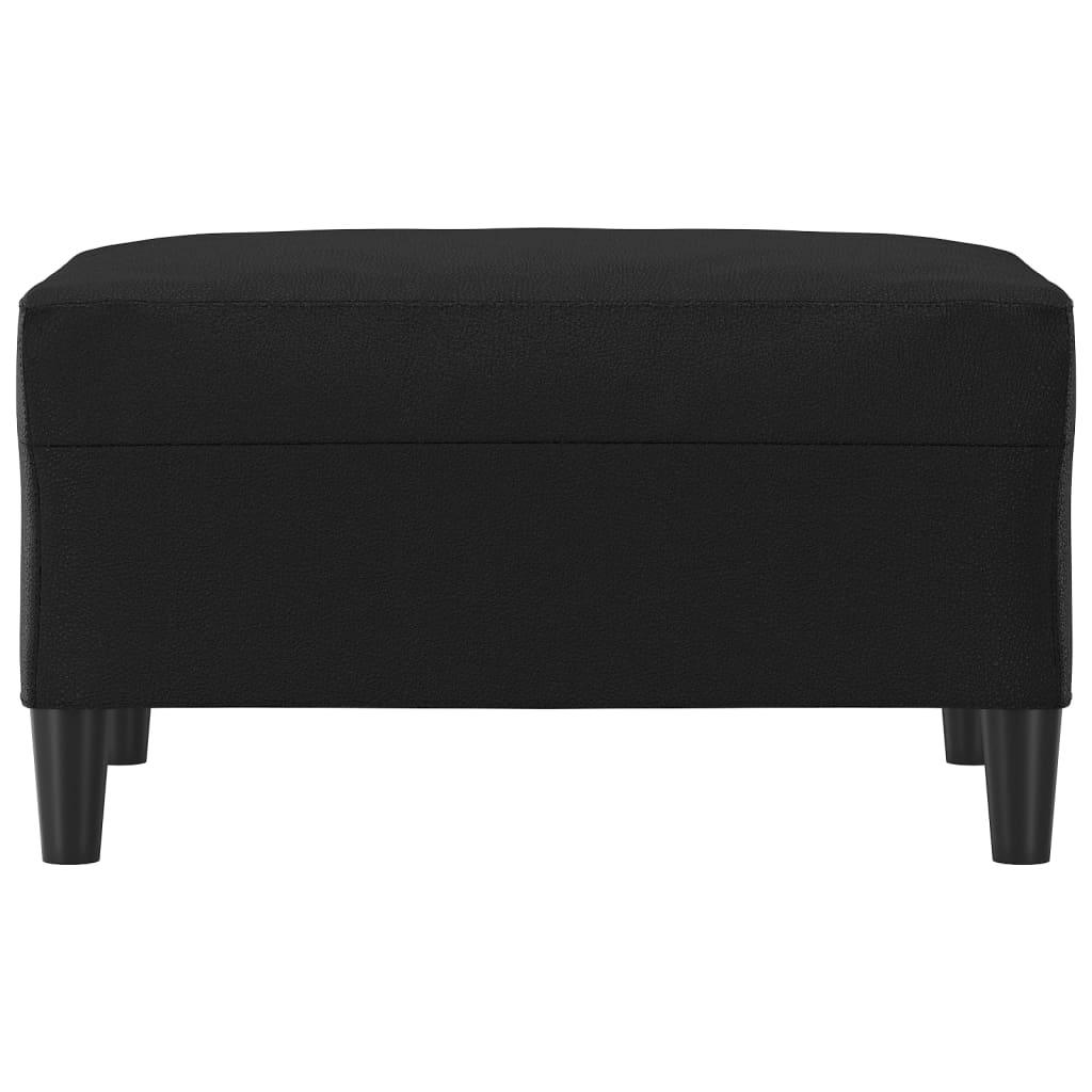 Footstool Black 27.6"x21.7"x16.1" Faux Leather at Set Shop and Smile