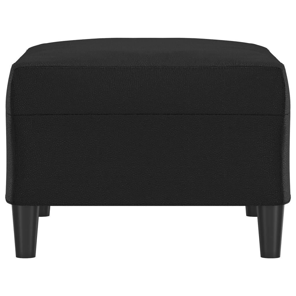 Footstool Black 27.6"x21.7"x16.1" Faux Leather at Set Shop and Smile
