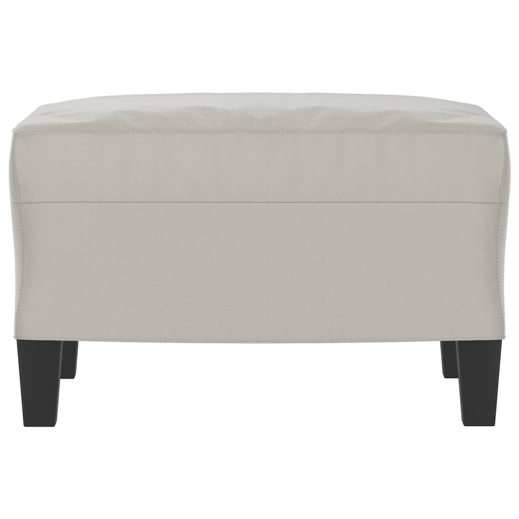Footstool Light Gray 23.6"x19.7"x16.1" Microfiber Fabric at Set Shop and Smile