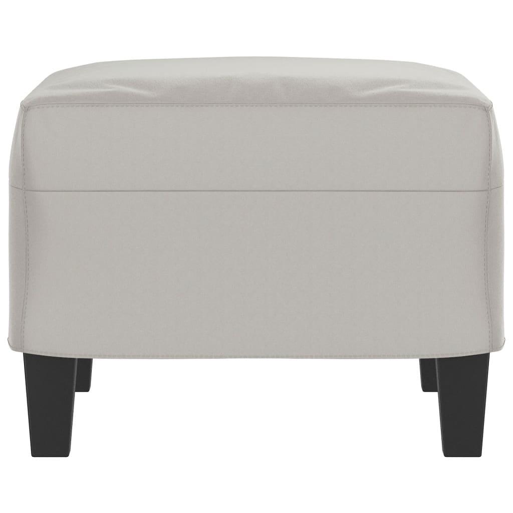 Footstool Light Gray 23.6"x19.7"x16.1" Microfiber Fabric at Set Shop and Smile