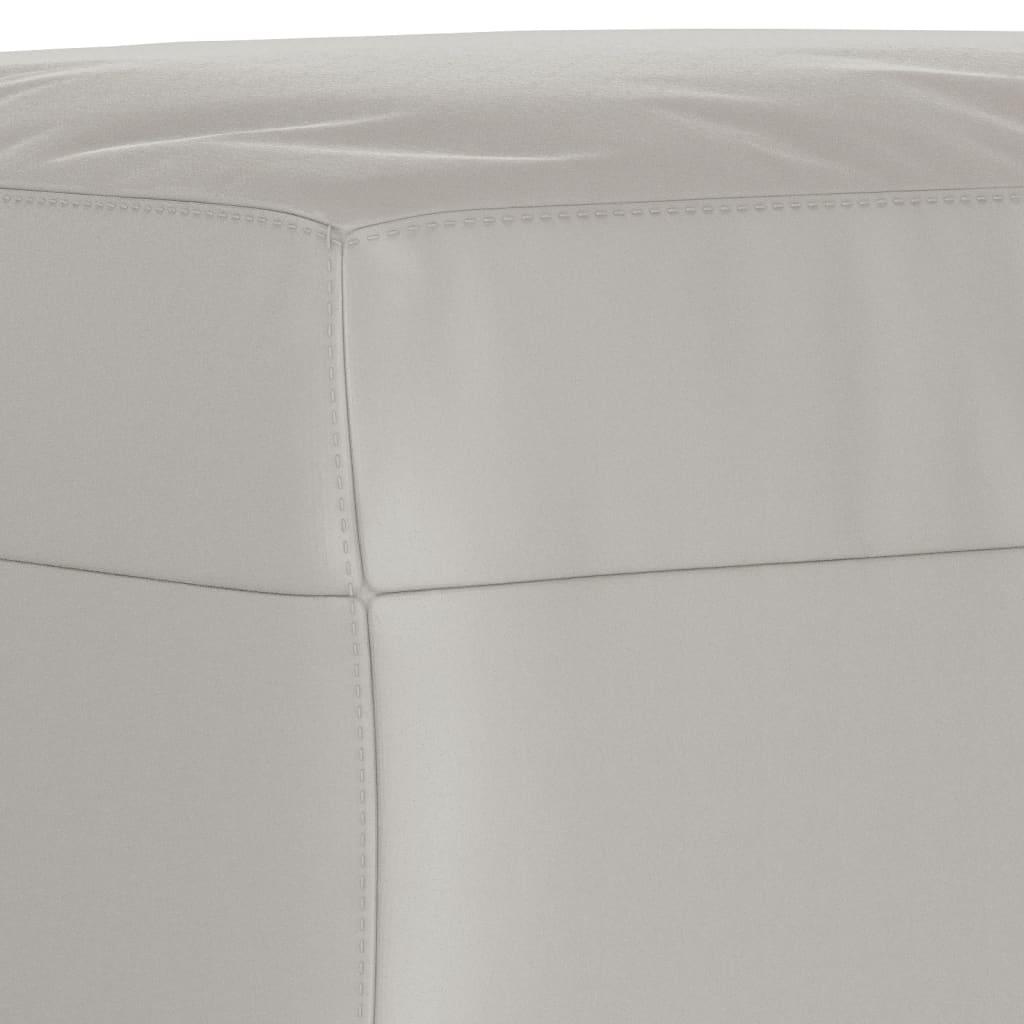 Footstool Light Gray 23.6"x19.7"x16.1" Microfiber Fabric at Set Shop and Smile