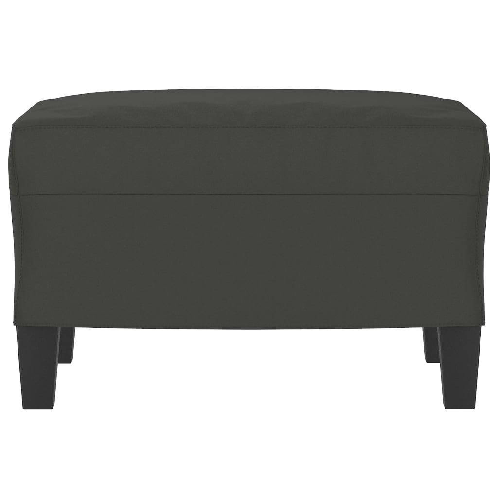 Footstool Dark Gray 23.6"x19.7"x16.1" Microfiber Fabric at Set Shop and Smile