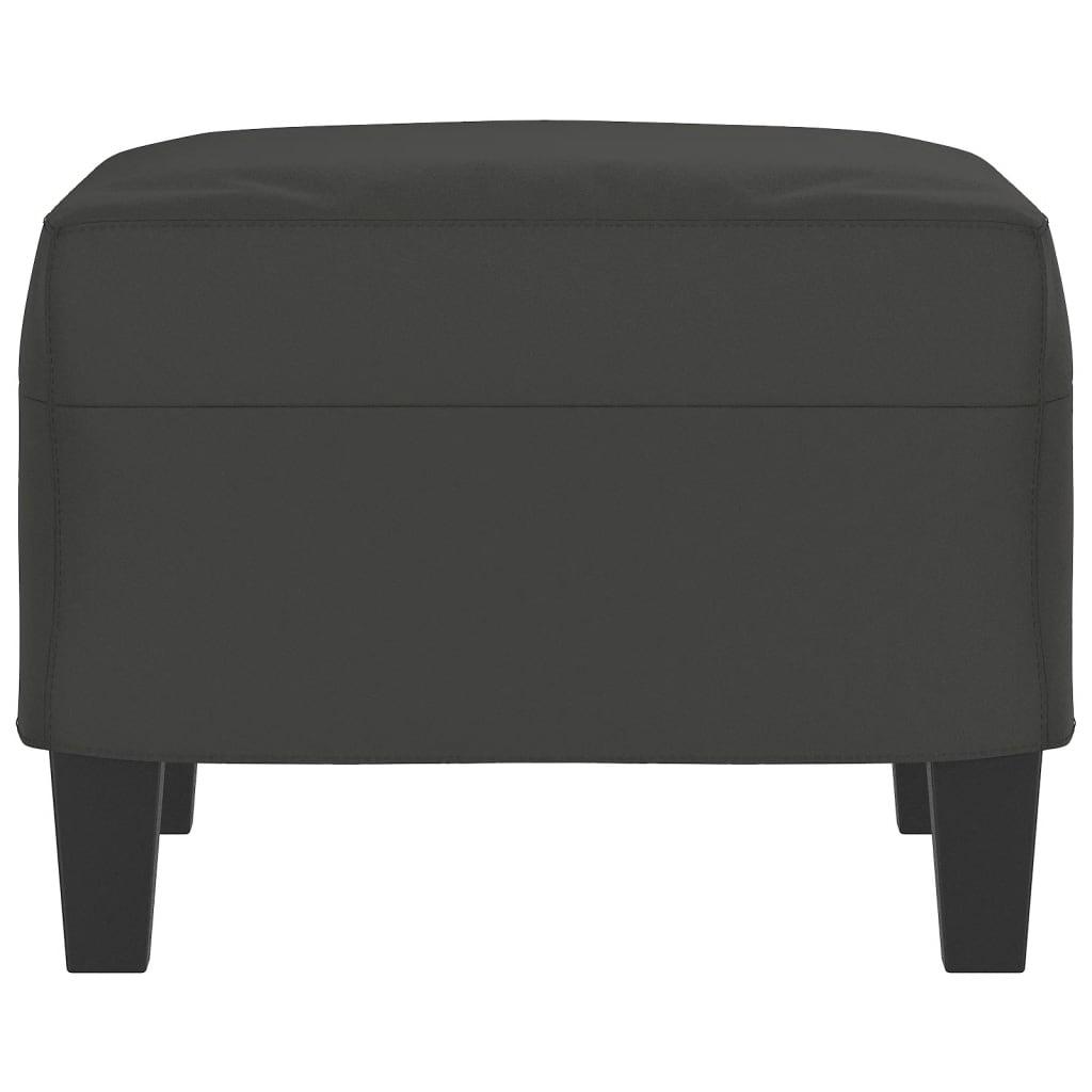 Footstool Dark Gray 23.6"x19.7"x16.1" Microfiber Fabric at Set Shop and Smile