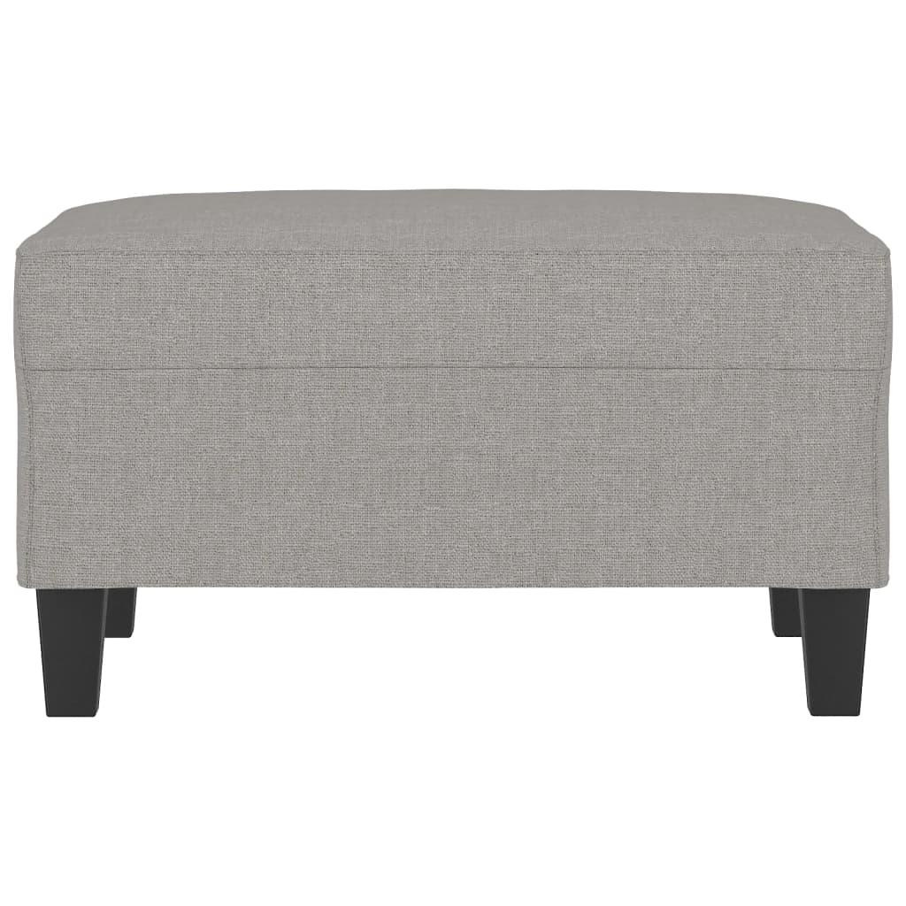 Footstool Light Gray 27.6"x21.7"x16.1" Fabric at Set Shop and Smile