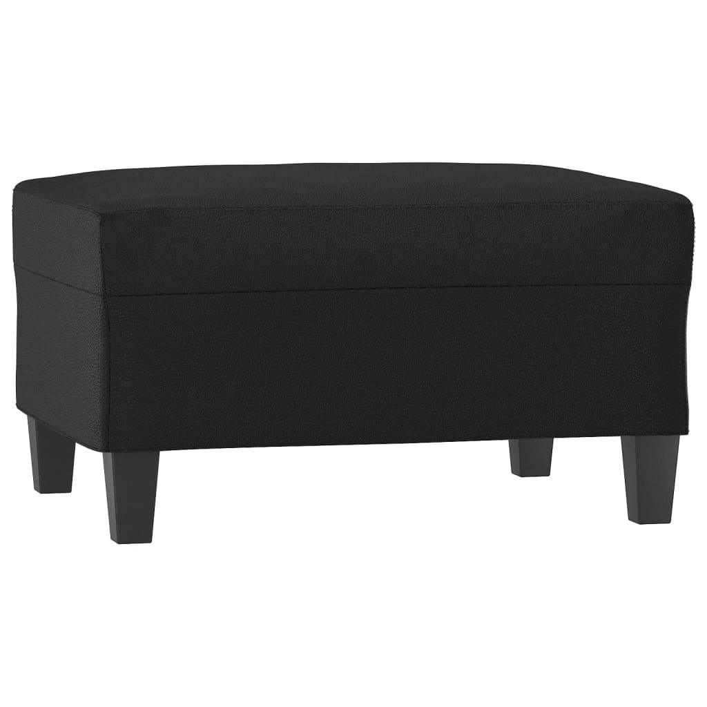 Footstool Black 27.6"x21.7"x16.1" Faux Leather at Set Shop and Smile