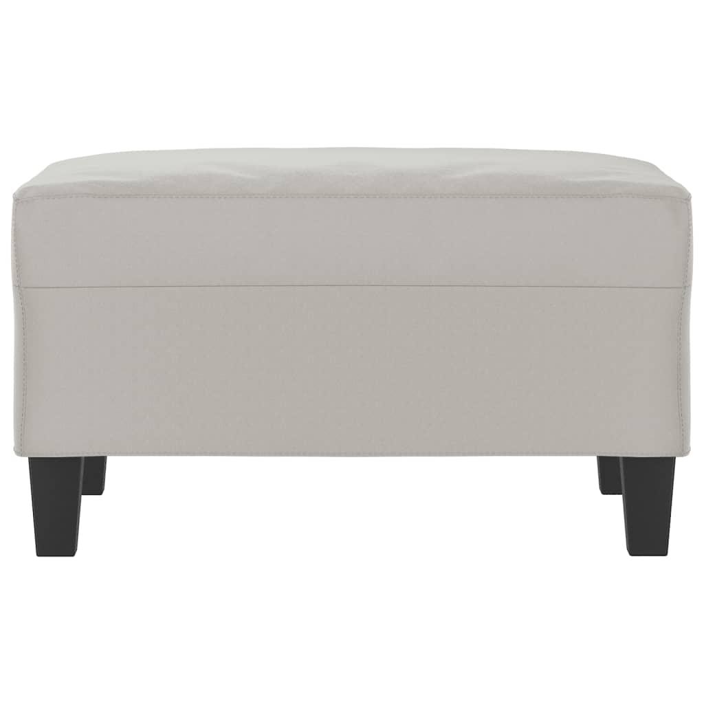 Footstool Light Gray 27.6"x21.7"x16.1" Microfiber Fabric at Set Shop and Smile