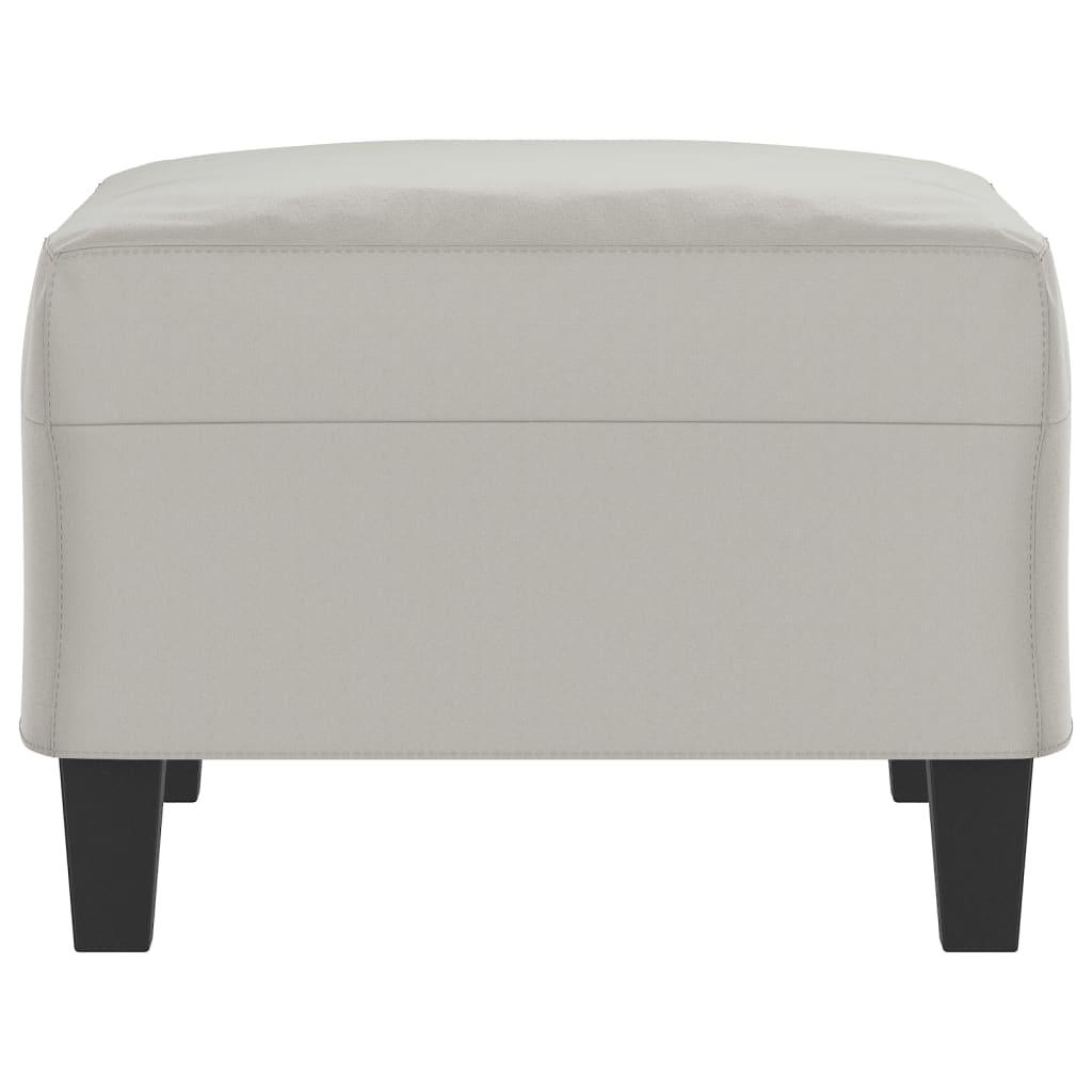 Footstool Light Gray 27.6"x21.7"x16.1" Microfiber Fabric at Set Shop and Smile