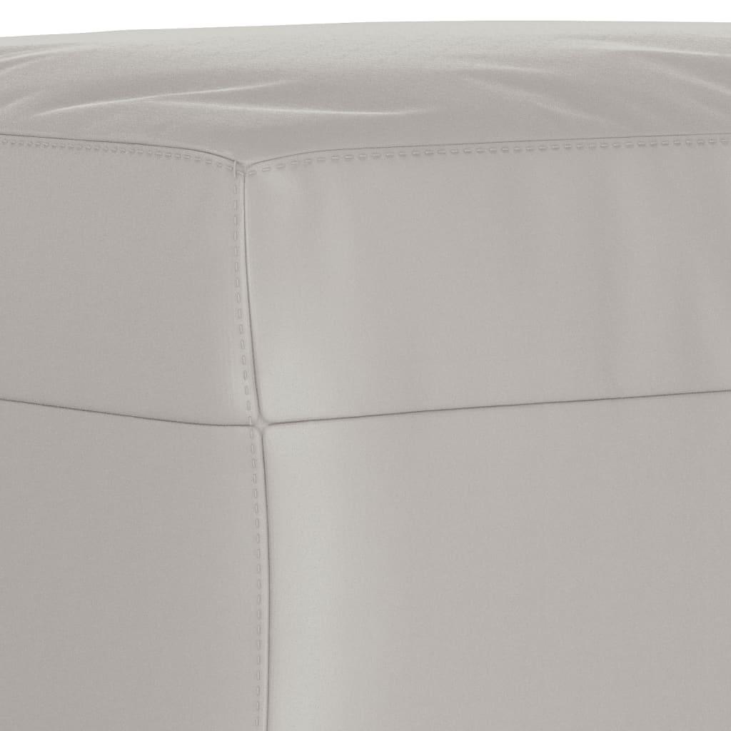 Footstool Light Gray 27.6"x21.7"x16.1" Microfiber Fabric at Set Shop and Smile