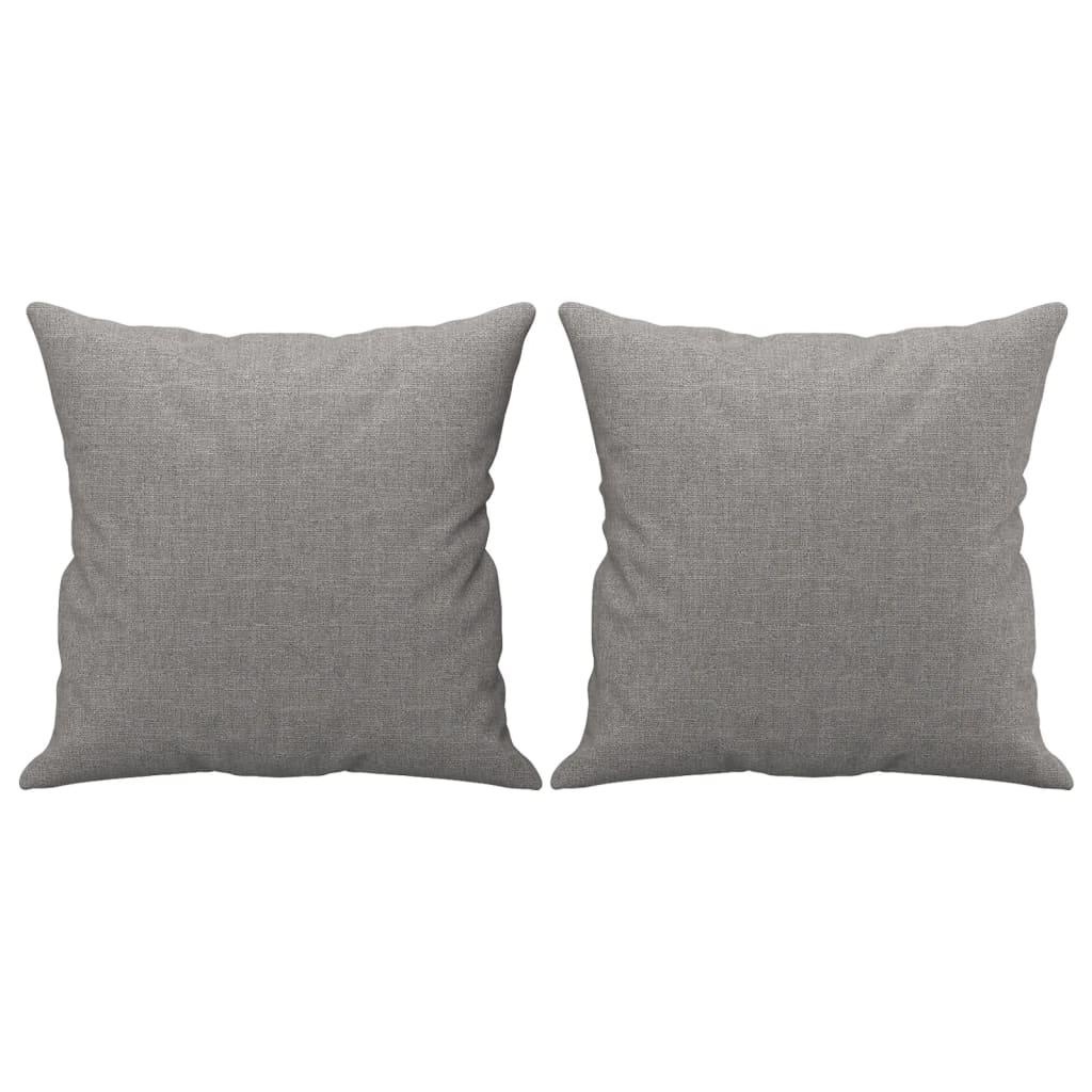 Throw Pillows 2 pcs Light Gray 15.7"x15.7" Fabric at Set Shop and Smile