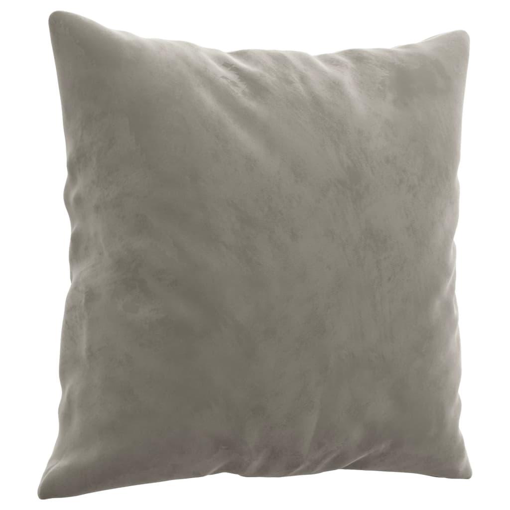 Throw Pillows 2 pcs Light Gray 15.7"x15.7" Velvet at Set Shop and Smile