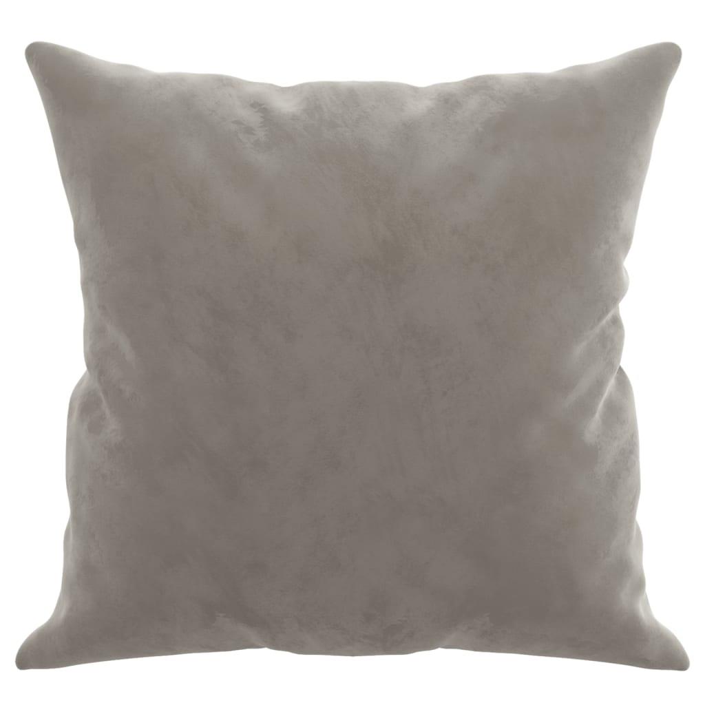 Throw Pillows 2 pcs Light Gray 15.7"x15.7" Velvet at Set Shop and Smile