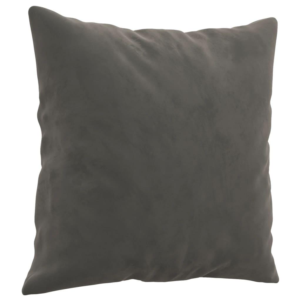 Throw Pillows 2 pcs Dark Gray 15.7"x15.7" Velvet at Set Shop and Smile