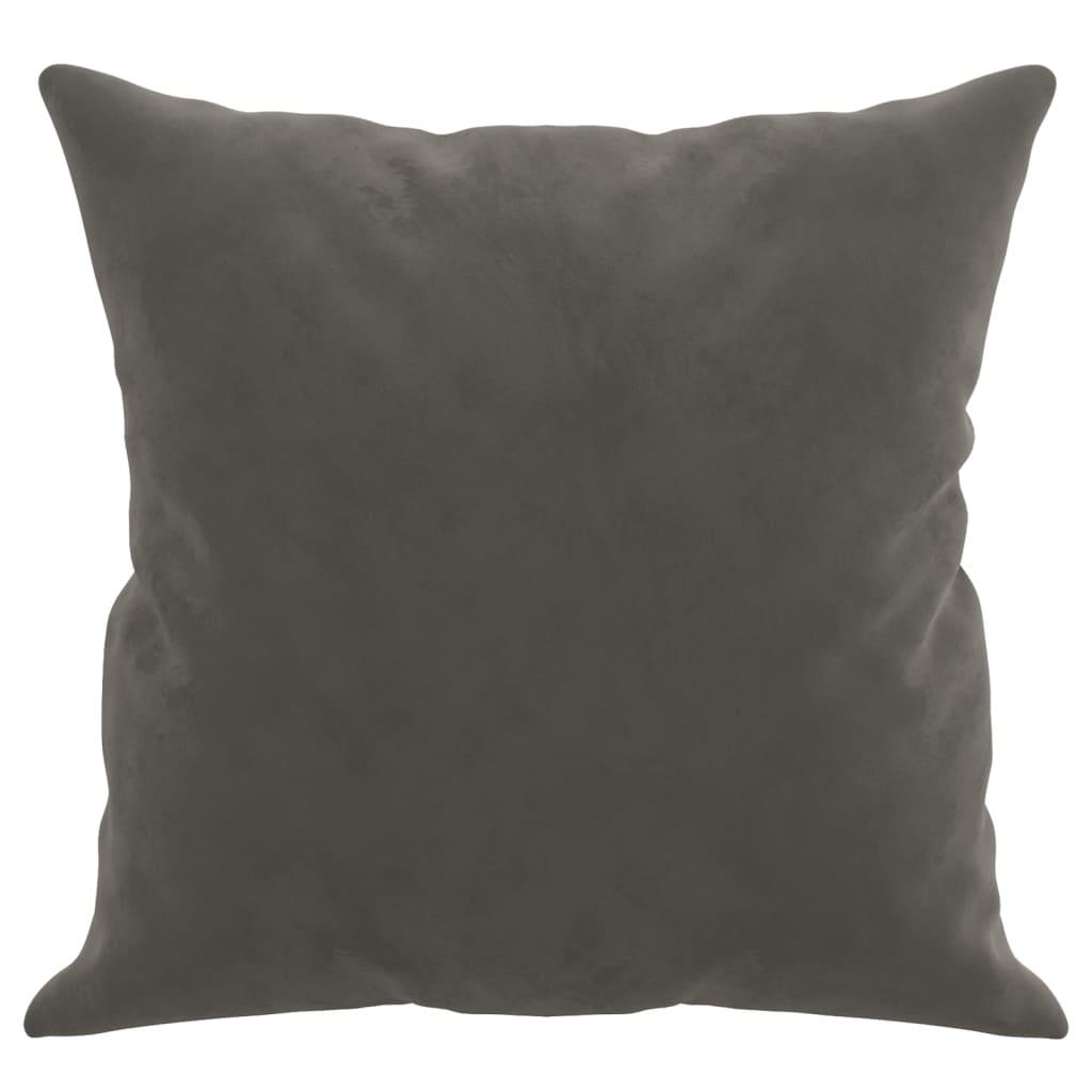 Throw Pillows 2 pcs Dark Gray 15.7"x15.7" Velvet at Set Shop and Smile