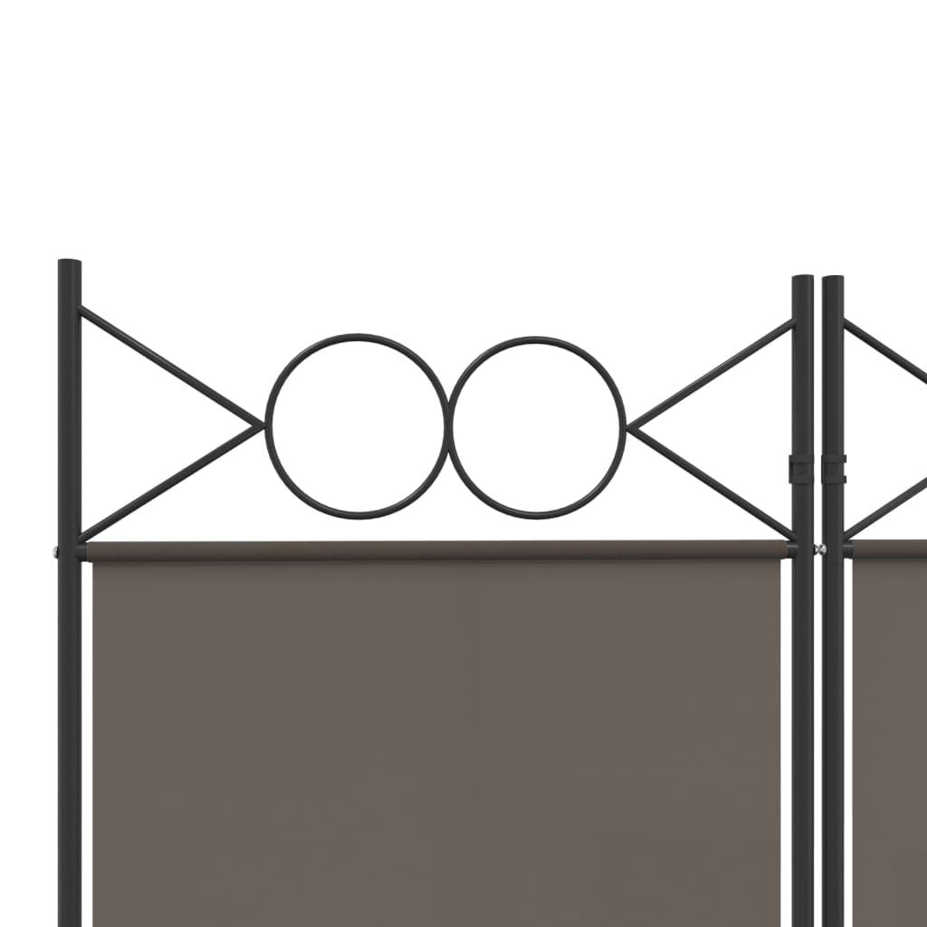 4-Panel Room Divider Anthracite 63"x78.7" Fabric at Set Shop and Smile