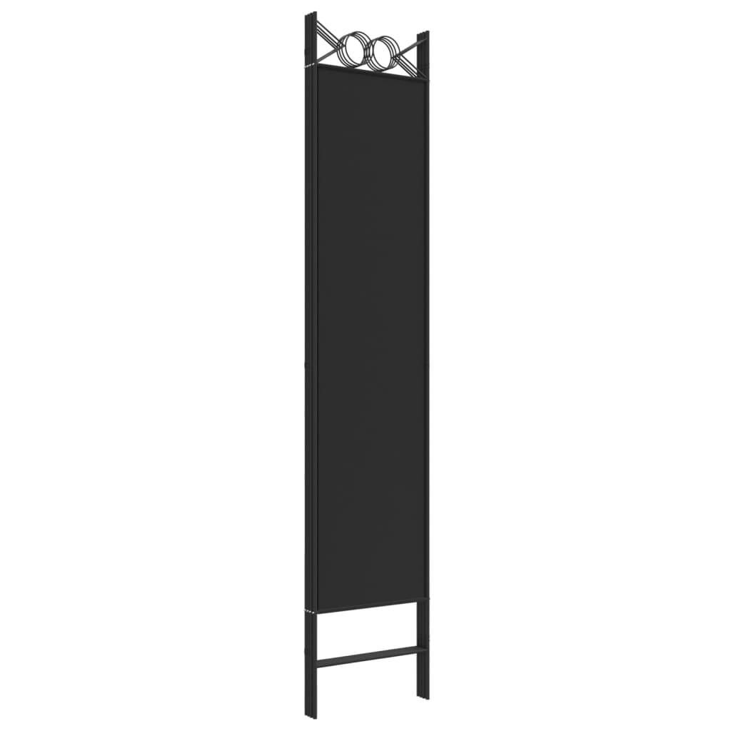 4-Panel Room Divider Black 63"x78.7" Fabric at Set Shop and Smile