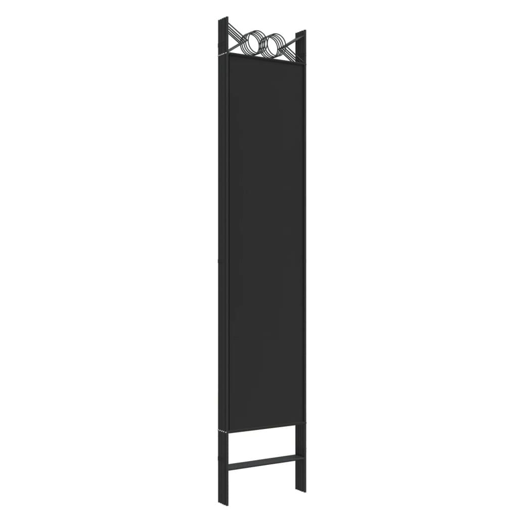 5-Panel Room Divider Black 78.7"x78.7" Fabric at Set Shop and Smile