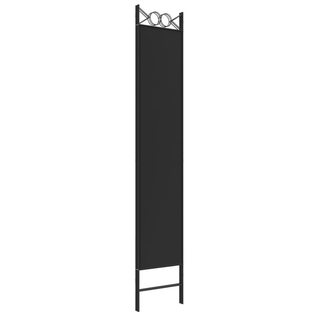 3-Panel Room Divider Black 47.2"x86.6" Fabric at Set Shop and Smile