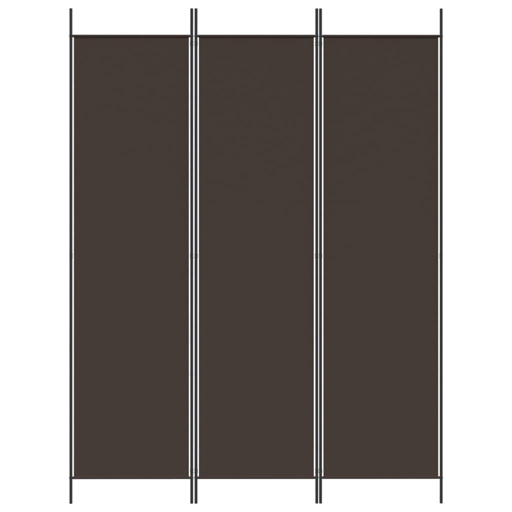 3-Panel Room Divider Brown 59.1"x78.7" Fabric at Set Shop and Smile