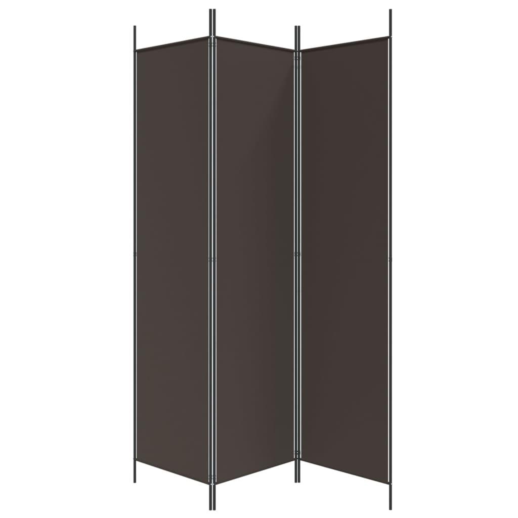 3-Panel Room Divider Brown 59.1"x78.7" Fabric at Set Shop and Smile